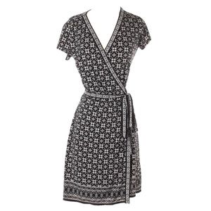 Max Studio Geometric Print Wrap Dress